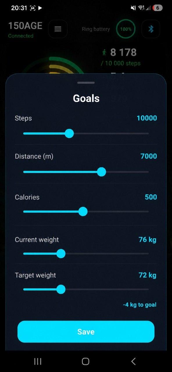 150AGE Workout Tracking